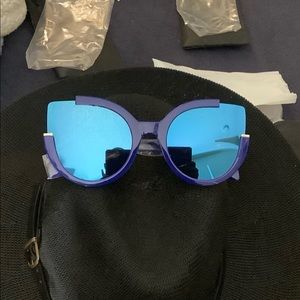 Blue Cat Eye Sunglasses